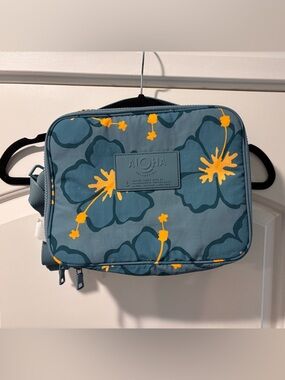 ALOHA Collection Teal Floral Crossbody Bag with Yellow Accents